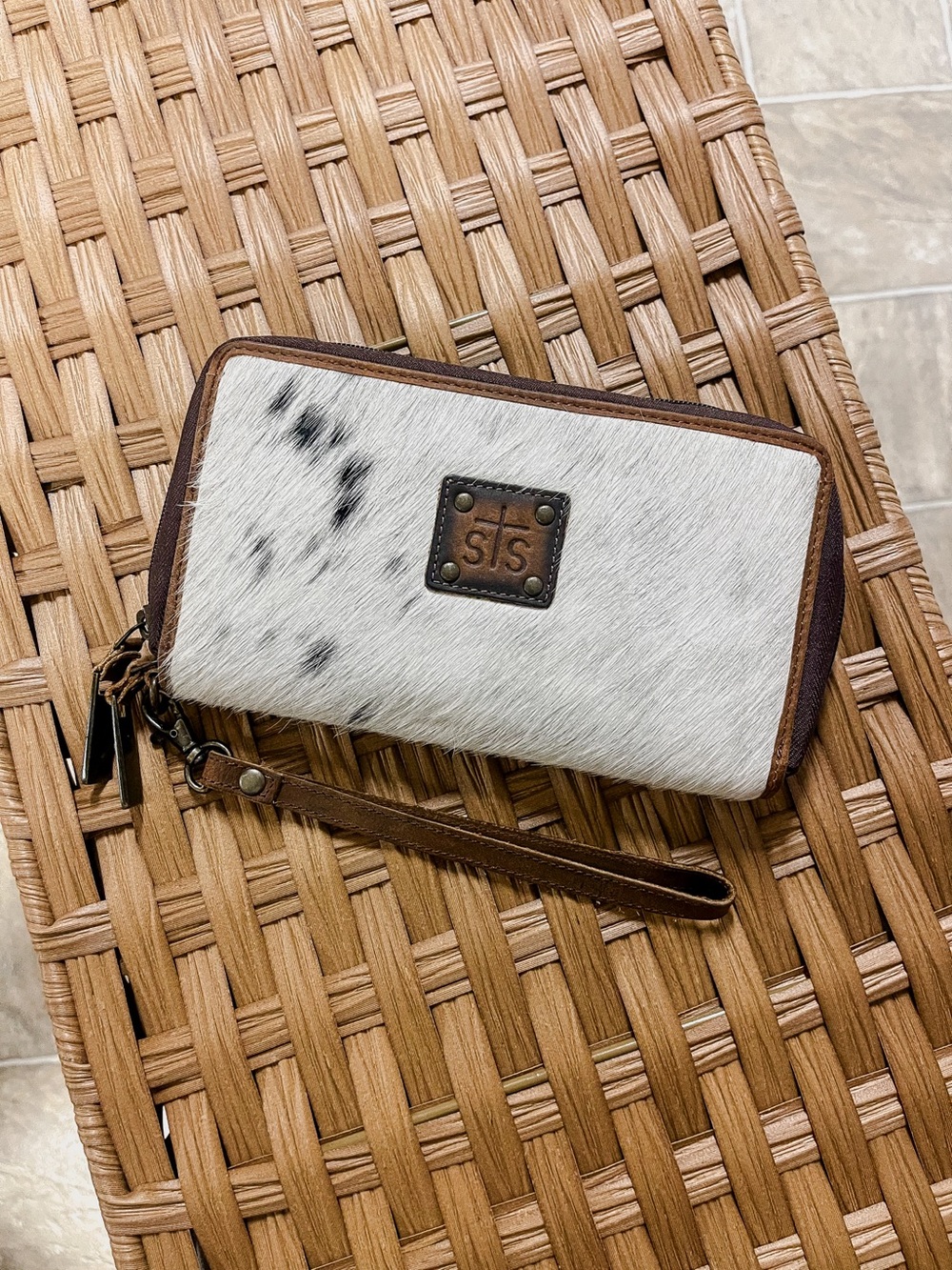 STS Ranchwear Cowhide Wristlet Wallet